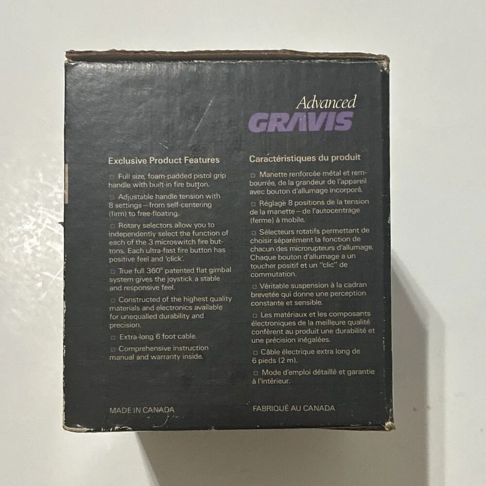 Vintage Advanced Gravis MK VI Analog Joystick Apple II Open Box w/ Box Manual